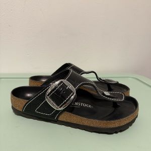 Staud x Birkenstock Gizeh Big Buckle Sandals